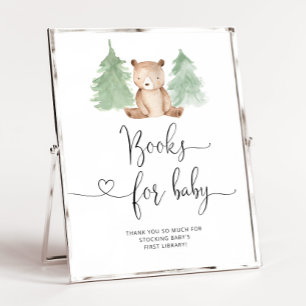 Träland gräs träd björn Bokar för baby Poster