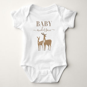 Träland hjort naturlig modern babydusch t shirt