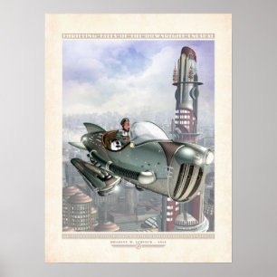Trålande tal: Gwen in her Hepmobile (18 x 24 tum) Poster