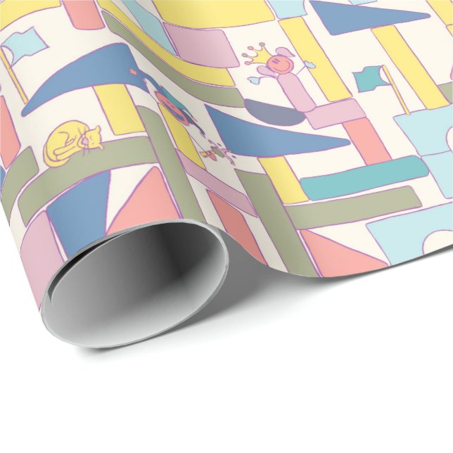 Träleksaksblock för Byggnad Presentpapper (Rullad Hörn)