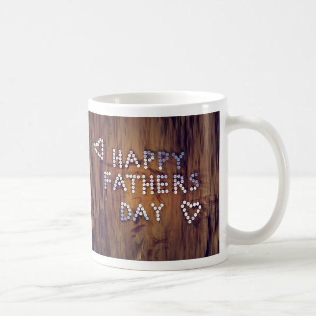 Träliknande Glad fars dag Kaffemugg (Höger)