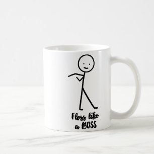 Tralla som en boss Pinnefigur Stickman Kladder Pri Kaffemugg