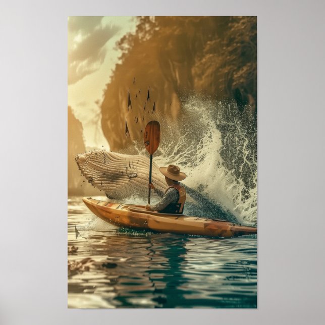 Trallning Kayaking Action Poster - Utomhussport (Framsidan)