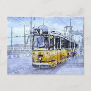 Tram Budapest, Ungern Vykort