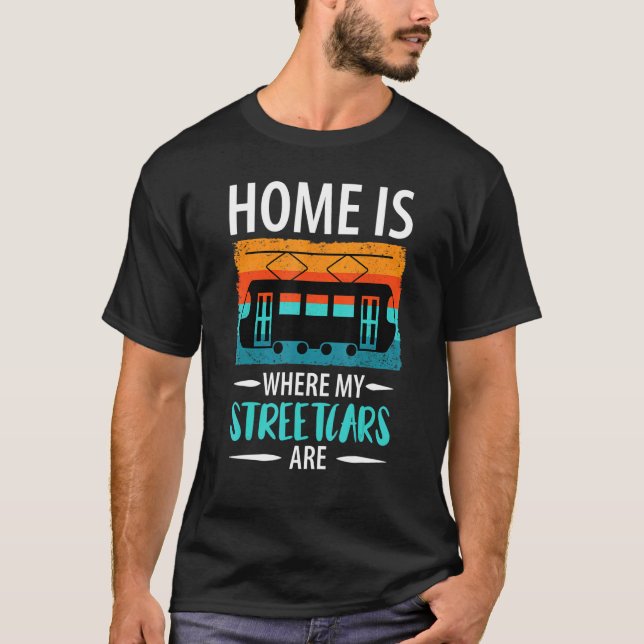 Tram Driver Tram Tram Track Kt4d Tram Driver T Shirt (Framsida)