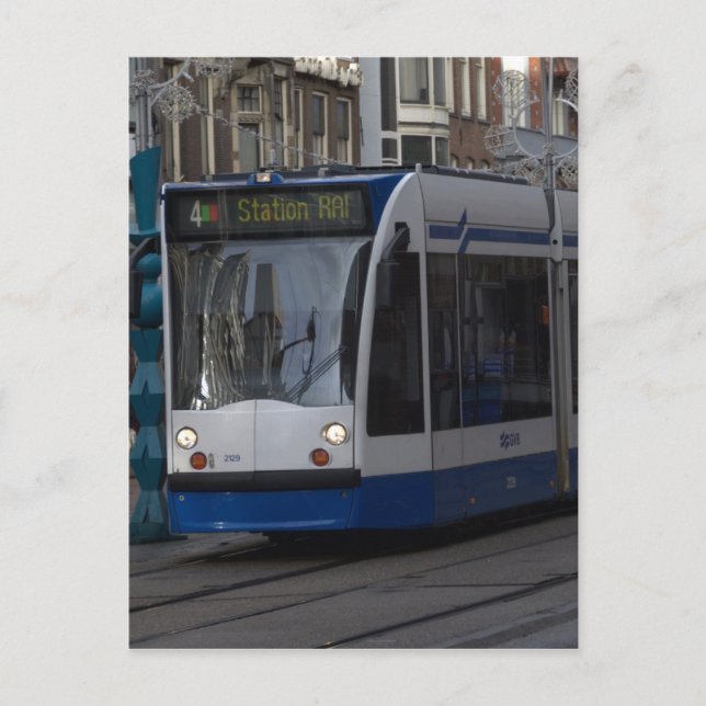 Tram i Amsterdam Vykort (Framsida)