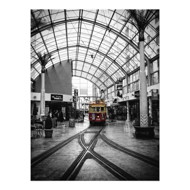 Tram i ChristChurch NZ Photo Fototryck (Framsidan)