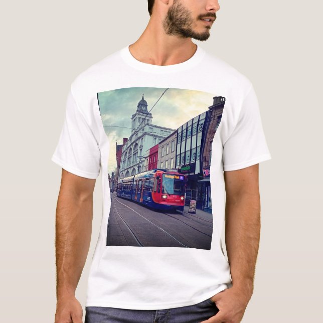 Tram i Sheffield T Shirt (Framsida)