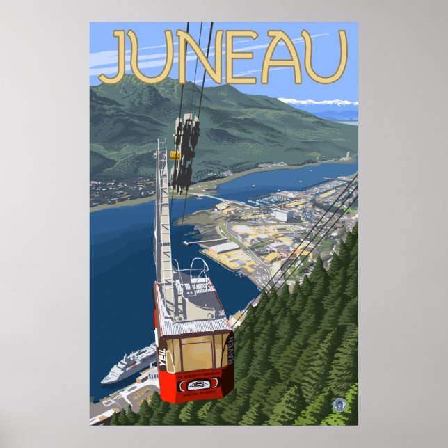Tram over Juneau, Alaska Poster (Framsidan)