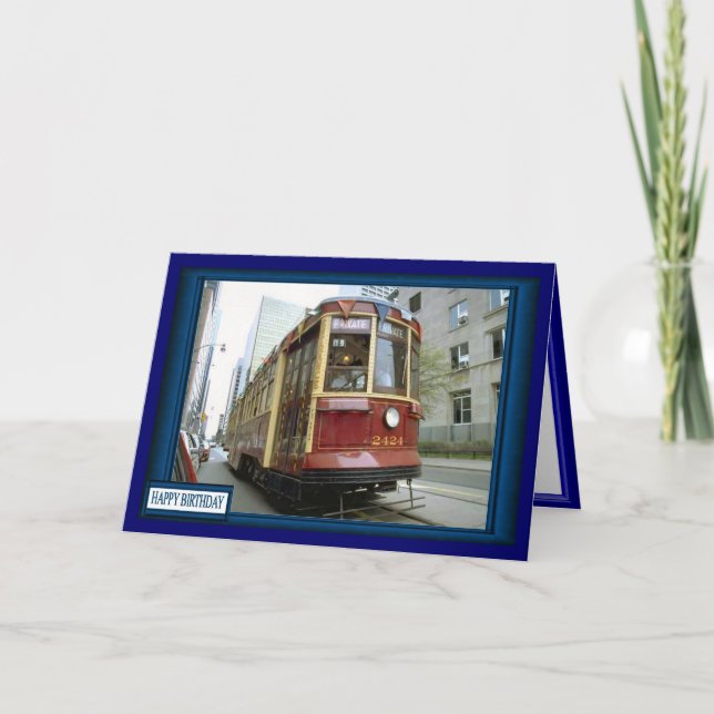 Tram på vägen kort (Framsida)
