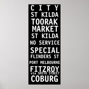 TRAM RULLA MELBOURNE VINTAGE POSTER