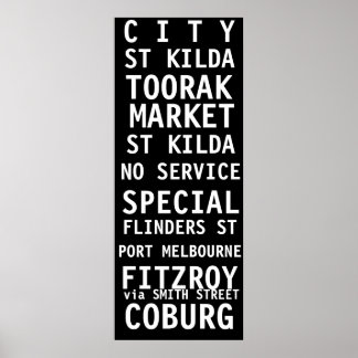 TRAM RULLA MELBOURNE VINTAGE POSTER