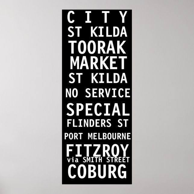 TRAM RULLA MELBOURNE VINTAGE POSTER (Framsidan)