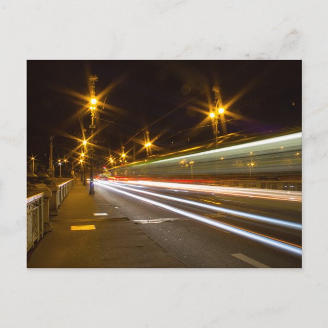 Tram som passerar bron vykort (Framsida)