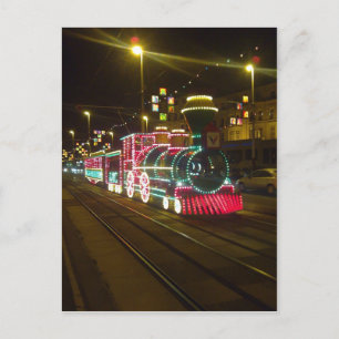 Tram Tåg - Blackpool-belysning vykort