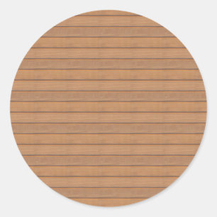 Trämall Tom Elegant Trendig Naturdesign Runt Klistermärke