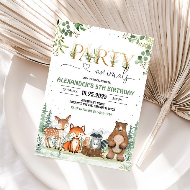 Trämark Party Skapar tema Födelsedag Inbjudningar (Skapare uppladdad)