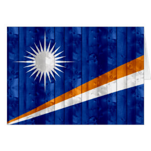 TräMarshallese flagga Hälsningskort