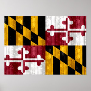 TräMarylander flagga Poster