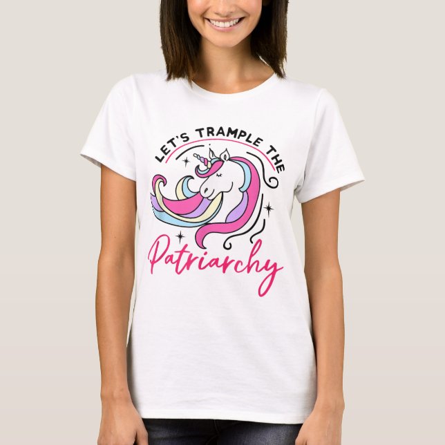 Tramla Högerna Patriarchy Funny Feminist Womens T Shirt (Framsida)