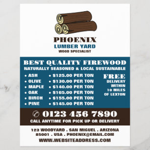 Trämoggar, lumber/timmer/trävarvsreklam reklamblad