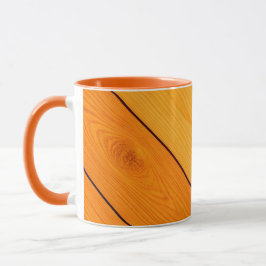 Trämönster orange kaffemugg