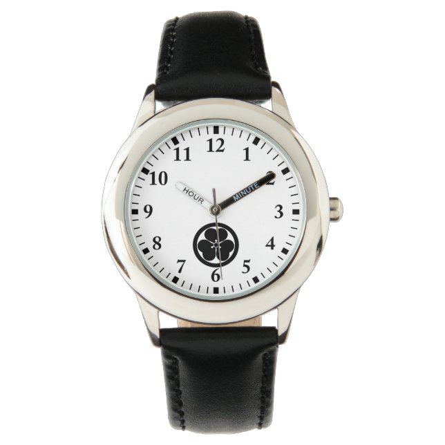 Trämorre i cirkel armbandsur (Framsida)