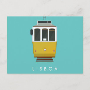 Tramp för vykort från Lissabon