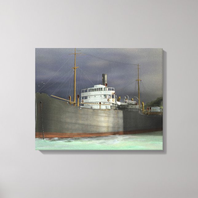 Tramp Steamer Nautical and Maritime Art Canvastryck (Framsida)