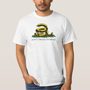 Trampa inte på kött rolig Gadsden-flaggparodi meme T Shirt