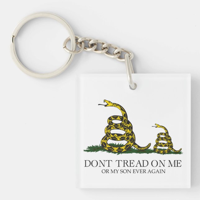 Trampa inte på mig eller min son Gadsden Flag Meme (Framsidan)
