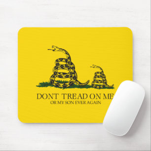 Trampa inte på mig eller min son Gadsden Flag Meme Musmatta