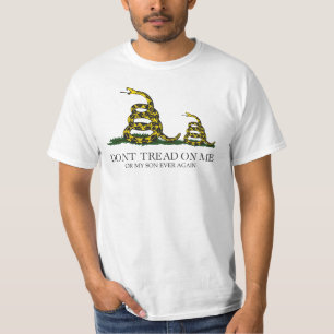 Trampa inte på mig eller min son Gadsden Flag Meme T Shirt