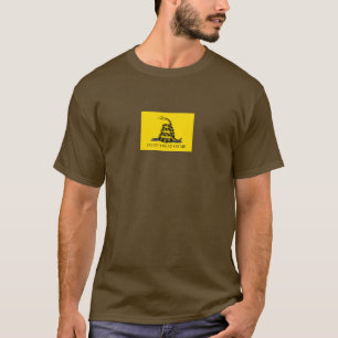 Trampa inte på mig Gadsden Flagga SVART GUL T Shirt