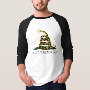 Trampa inte på mig Gadsden Flagga Svart Gul T Shirt