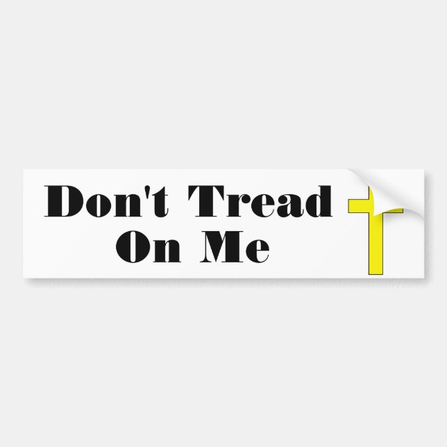 Trampa Inte På Mig  Kors Religionsfrihet Klistermä Bildekal (Framsidan)
