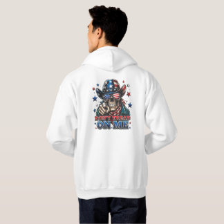 Trampa Inte På Mig Patriotisk Dödskallehuva⁠ Hoodie