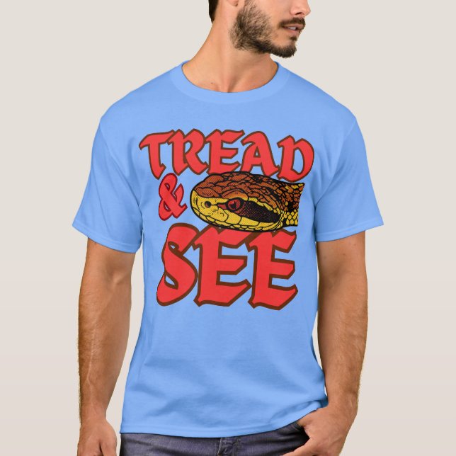 Trampa och se huggorm t shirt (Framsida)