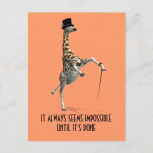 Trampdansande Giraff Vykort
