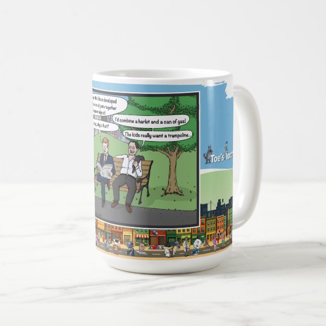 Trampolin | Fars dag Classic Kaffemugg (Framsida höger)