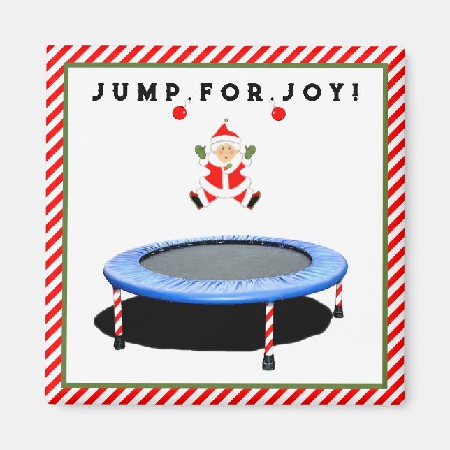 Trampolin Gymnastik Julstrumpor Magnet (Framsidan)