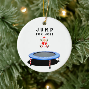 Trampolin jul samlarobjekt julgransprydnad keramik