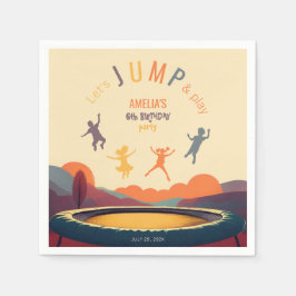 Trampolin Låt oss hoppa och leka Barnkalas Pappersservett