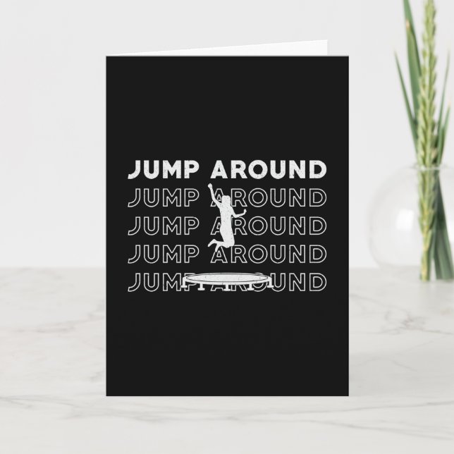 Trampolindjump runt Gymnast Sport Trampolining Kort (Framsida)