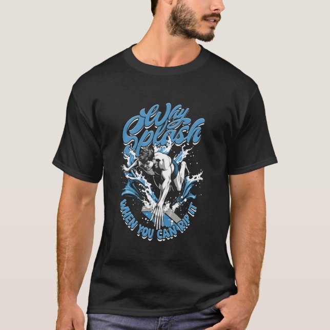 Trampolindykning Fridykning T Shirt (Framsida)