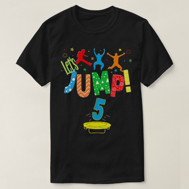 Trampoline 8:e studsdagskonstruktion utanför Party T Shirt (Design framsida)