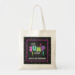 Trampoline Birthday Gift Tote Bag - Flickan Tygkasse