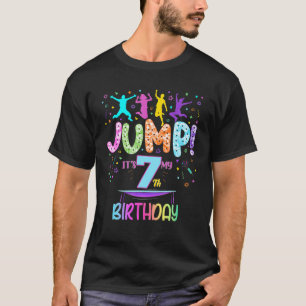 Trampoline Bounds Födelsedagsfest Girl Jumping Mat T Shirt