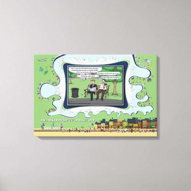 Trampoline | Father’s Day 24x16 Canvastryck (Framsida)