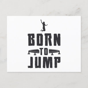 Trampoline från född till jump-gymnast vykort